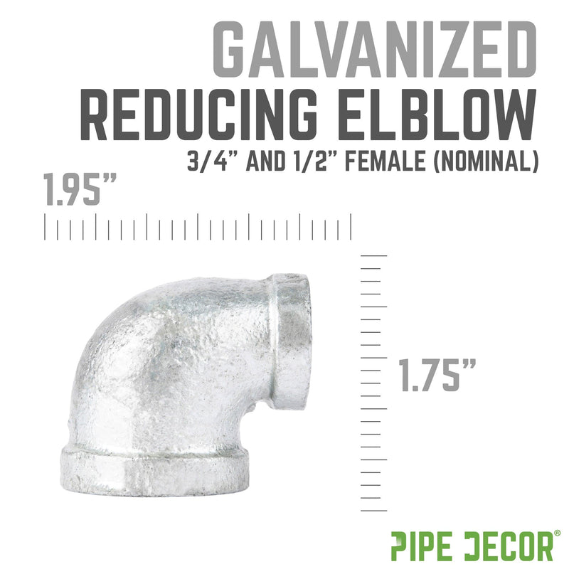 3/4 in. x 1/2 Galvanized Reducing Elbow, photo 3 of 8