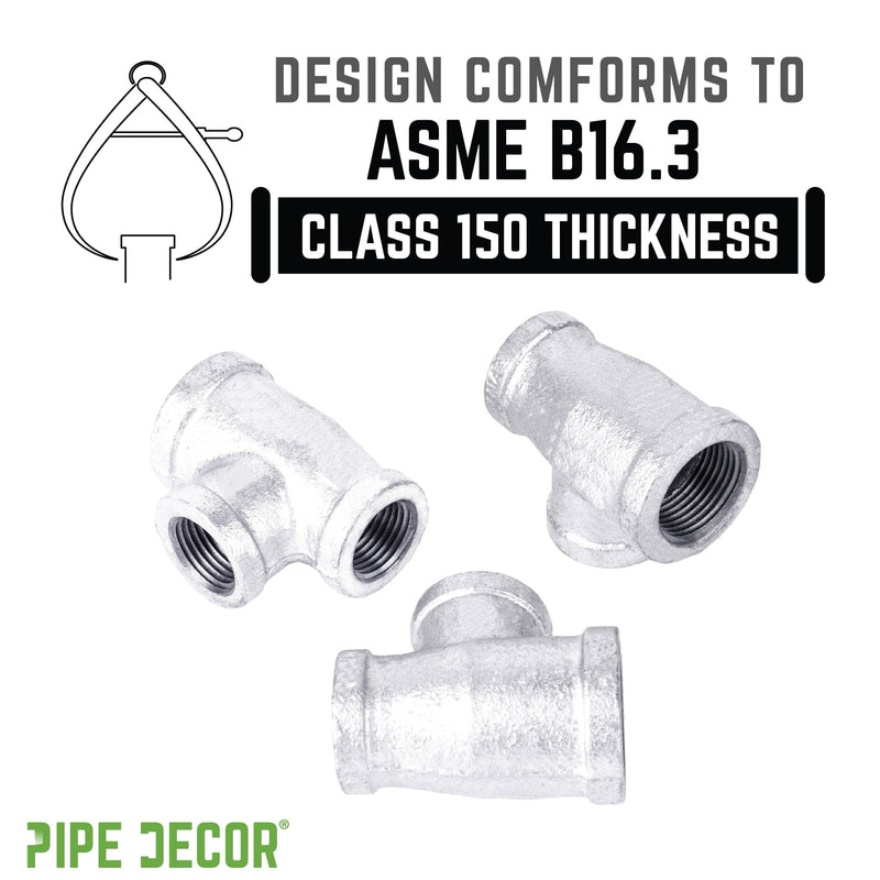 3/4 in. x 1/2 in. x 1/2 in. Galvanized Reducing Tee