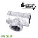 3/4 in. x 3/4 in. x 1/2 in. Galvanized Reducing Tee