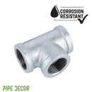 1/2 in. Galvanized Iron Tee by PIPE DECOR