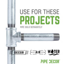 1 in. Galvanized Iron Tee by PIPE DECOR
