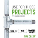 3/4 in. Galvanized Iron Tee by PIPE DECOR