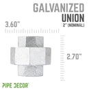 2 in. Galvanized Iron Union
