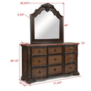 9 Drawers Dresser - Brown / Coffee