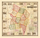 Vintage Map of Chittenden County, Vermont 1857