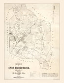 Vintage Map of Bridgewater County, Massachusetts 1848