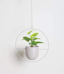 Boho White Metal Plant Hanger,Metal Wall and Ceiling Hanging Planter, Modern Planter, Mid Century Flower Pot Plant Holder, Minimalist Planter for Indoor Outdoor Home Decor… by GreenHaven Gardens