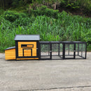 114" Wooden Chicken Coop with Outdoor Run by HouseOfZazla