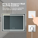 48X36 inch Bathroom Led Classy Vanity Mirror with High Lumen,Dimmable Touch,Wall Switch Control, Anti-Fog, CRI 90 Adjustable 3000K-4500K-6000K, IP54 Waterproof Energy saving