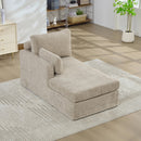 31.69" Wide Modular Sofa Bed With Cushions in Taupe