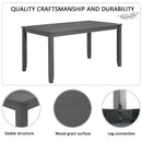Modern 6 Piece Dining Table Set With Bench And Chairs For Dining Room Or Kitchen - Gray