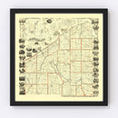 Vintage Map of Chautauque County, New York 1854