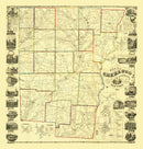 Vintage Map of Chenango County, New York 1855