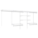 4-8 Feet Closet Organizers and Storage System with Hanging Rod for Laundry Bedroom