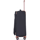 4-Piece Set (16/20/24/28), Softshell Suitcase Spinner Wheels Terylene Luggage Sets Carry On Suitcase Luggage Lightweight Durable Suitcase Black