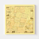 Vintage Map of Columbia County, New York 1858