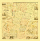 Vintage Map of Columbia County, New York 1858