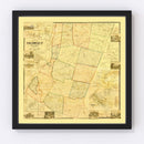 Vintage Map of Columbia County, New York 1858