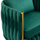 Accent Chair with Storage Ottoman Chair Tufted Barrel Chair Set Arm Chair for Living Room Bedroom