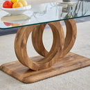 Contemporary Style Glass Top Coffee Table by HouseOfZazla