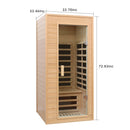Hemlock One-person Far Infrared Roof Embedded Indoor Sauna Room Natural Hemlock 33.7x33.46x72.83 inches by HouseOfZazla