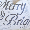 Merry & Bright Christmas Throw Pillow