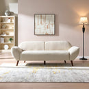 Cloud Haven Curved 3 Seater Modern Upholstered Chenille Sofa by HouseOfZazla