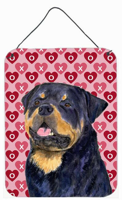 Rottweiler Hearts Love and Valentine's Day Portrait Wall or Door Hanging Prints