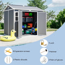 Plastic Utility Shed 8x6 ft with Floor – Lockable Storage Shed by HouseOfZazla
