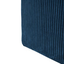 Upholstered Square Ottoman,Navy Blue