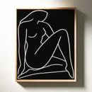 Reclining Muse in White Ink