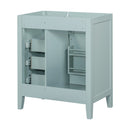 30" Bathroom Vanity without Sink, Cabinet Base Only, Bathroom Cabinet with Drawers, Solid Frame and MDF Board, Green