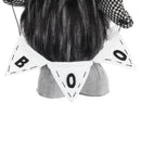 Set of 2 Black Fabric Gnomes with 'Boo' Banner