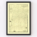 Vintage Map of Dutchess County, New York 1850