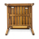 Preston Outdoor Dining Chair With Cushion Set of 2 - Teak / Beige