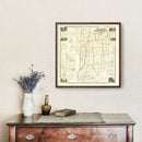 Vintage Map of Dutchess County, New York 1858