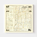 Vintage Map of Dutchess County, New York 1858