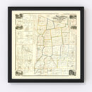 Vintage Map of Dutchess County, New York 1858