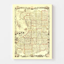 Vintage Map of Erie County, New York 1854