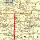 Vintage Map of Erie County, New York 1854