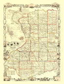 Vintage Map of Erie County, New York 1854