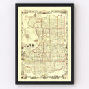 Vintage Map of Erie County, New York 1854