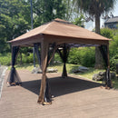 Outdoor Pop Up Gazebo Canopy With 2 Tier Soft Top And Removable Zipper Netting by HouseOfZazla