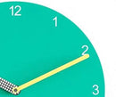 Stephanie Imports Modern Minimalist Teal & Yellow Wall Clock by CozyNest Decor