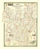 Vintage Map of Oneida County, New York 1852