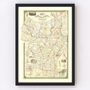 Vintage Map of Oneida County, New York 1852