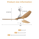 Bredoom Ceiling Fan With Remote Control And LED Light, Blades, Reversible DC Motor For Indoor / Outdoor Use by Unique Piece Furniture