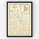 Vintage Map of Onondaga County, New York 1852
