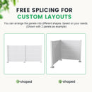 50" W x 49" H Outdoor Privacy Screen with Aluminum Posts, 2 Panels by HouseOfZazla