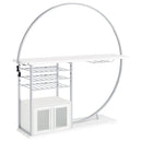 Casey - 2 Door Home Bar Storage Bar With Customizable Lighting - White